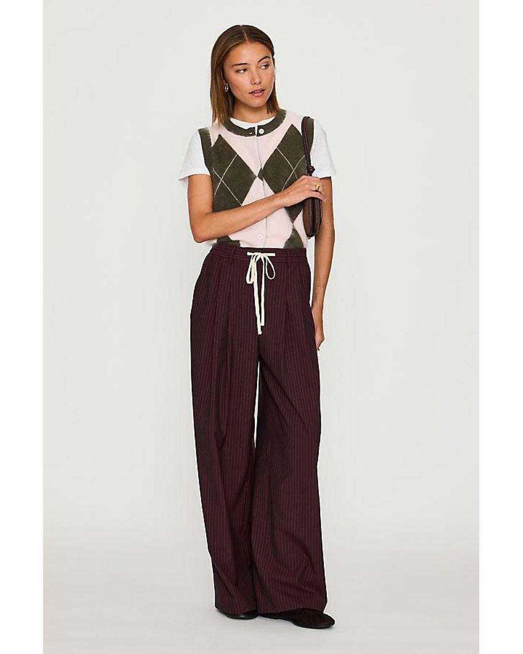 Maeve Black The Avery Wide-Leg Pleated Trousers By Drawstring Edition
