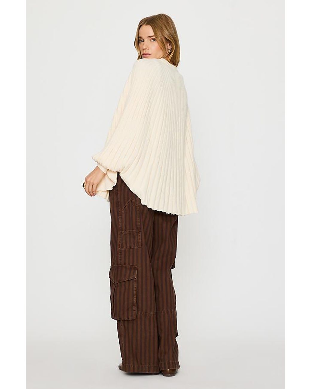 Mare Mare Natural Ribbed Knit Shawl