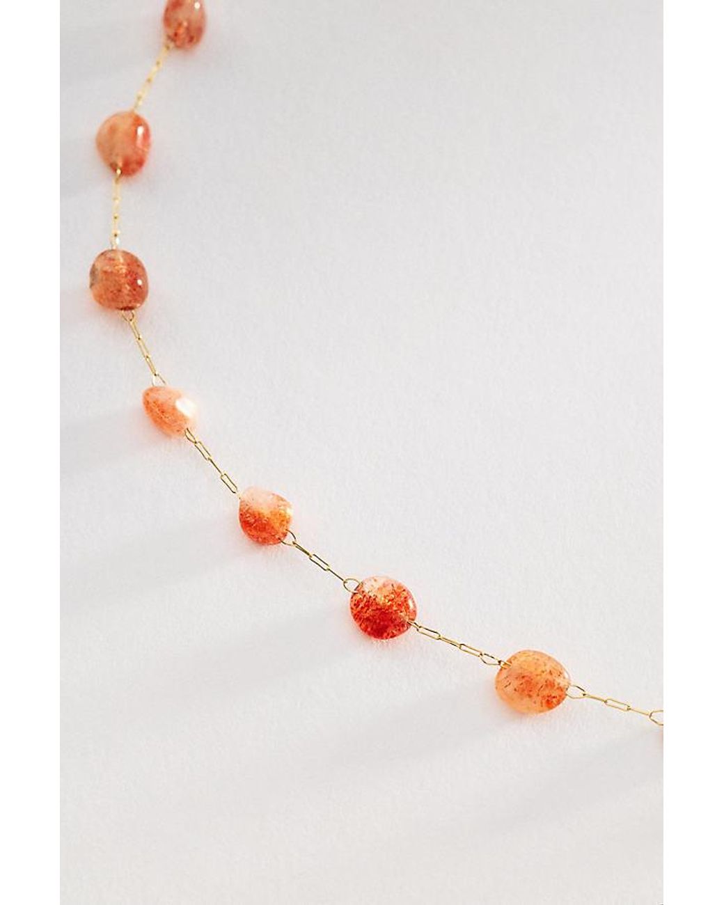 By Anthropologie Purple Floating Stone Necklace