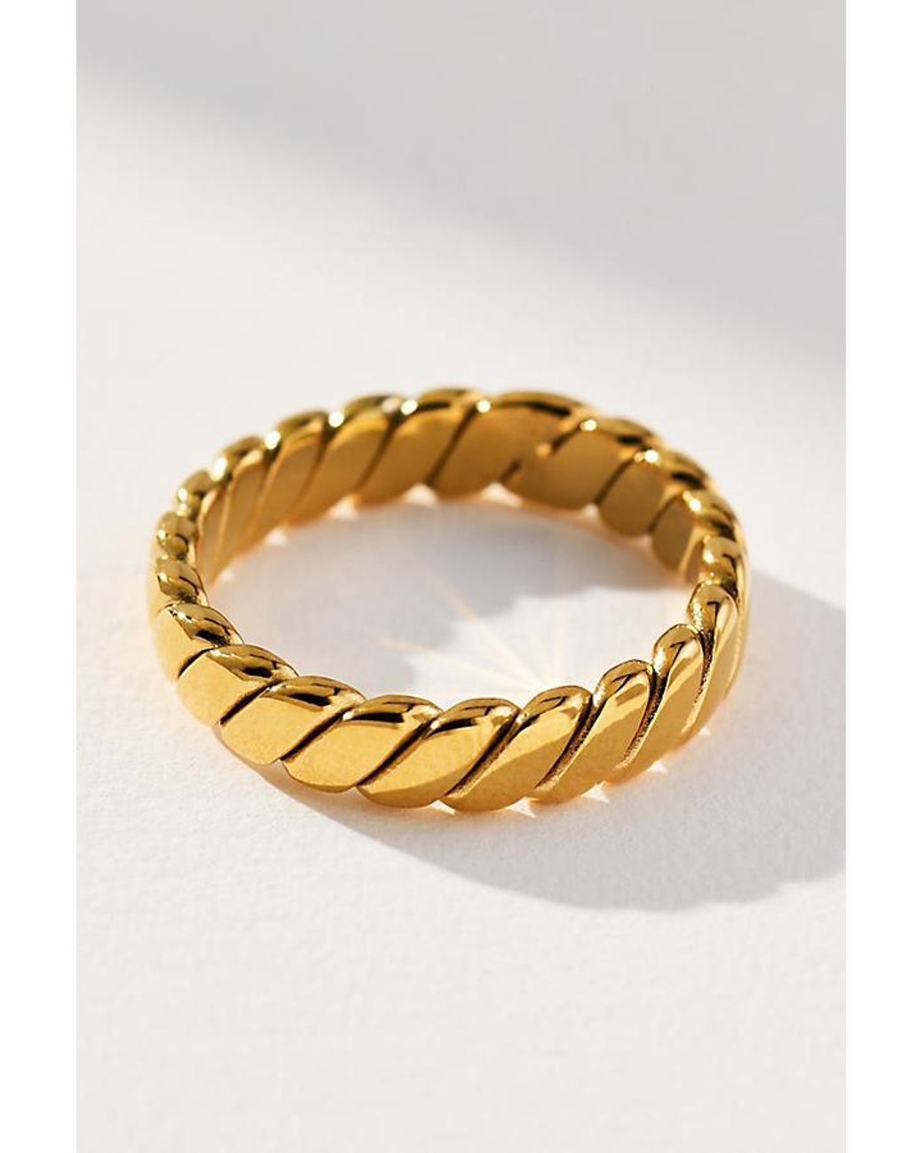 By Anthropologie Metallic Water-Resistant Band Ring