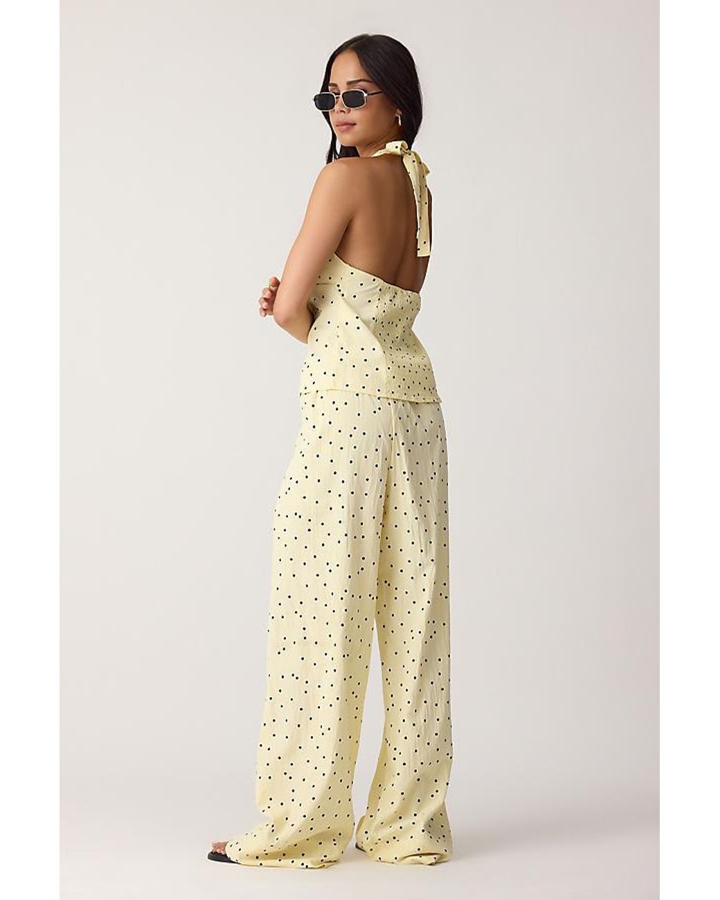 Object Natural Asta Drawstring Wide-Leg Trousers