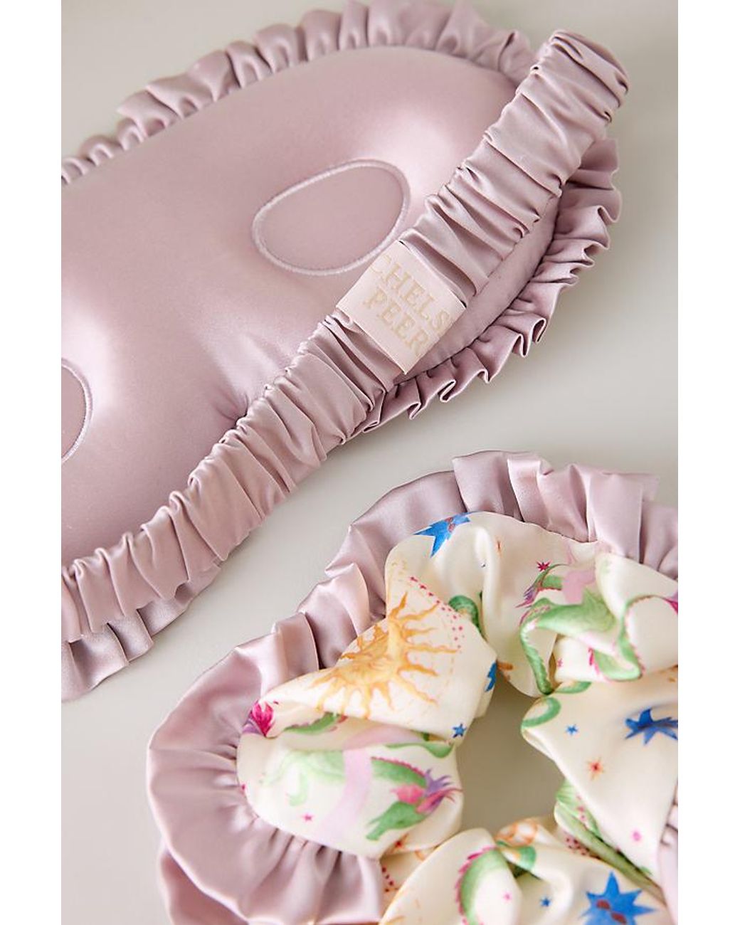 Chelsea Peers Natural Pure Silk Mythical Dragon Sleep Mask & Scrunchie Gift Set