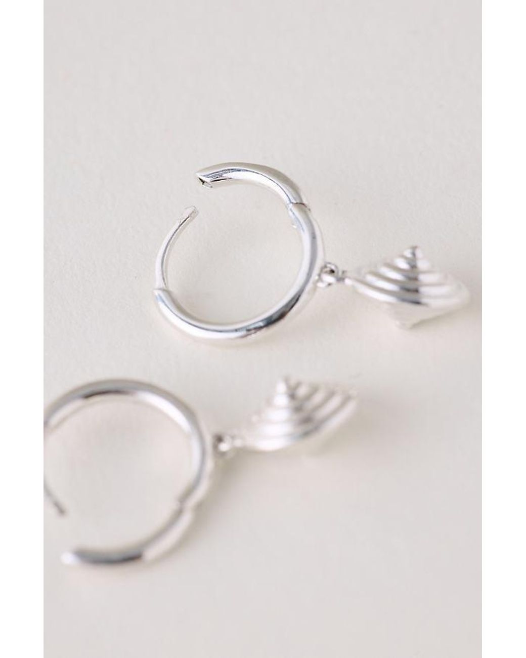 Rachel Jackson Natural Sterling Evolve Cone Huggie Hoop Earrings