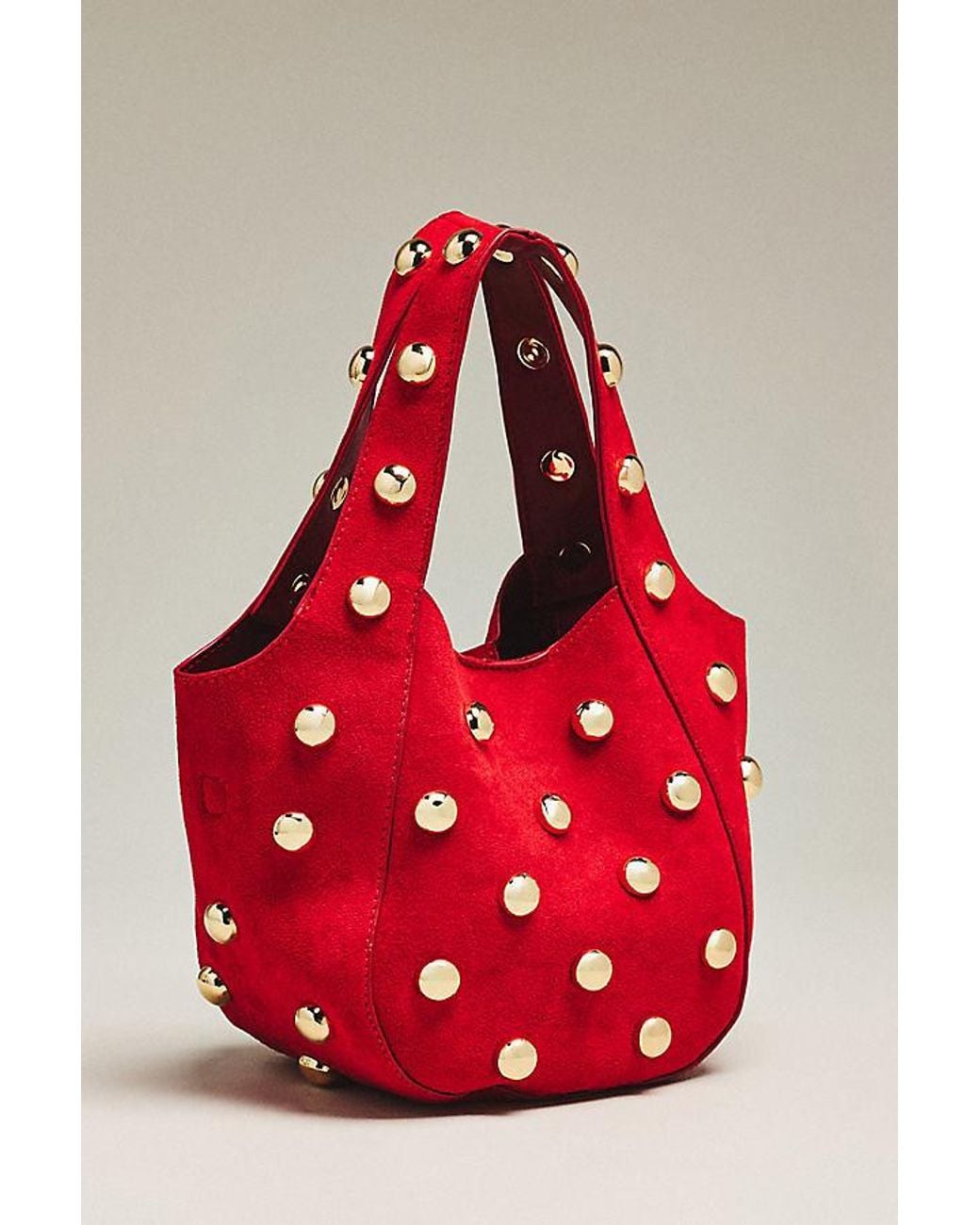 Anthropologie Red By Sonia Faux-Suede Mini Slouchy Tote Bag