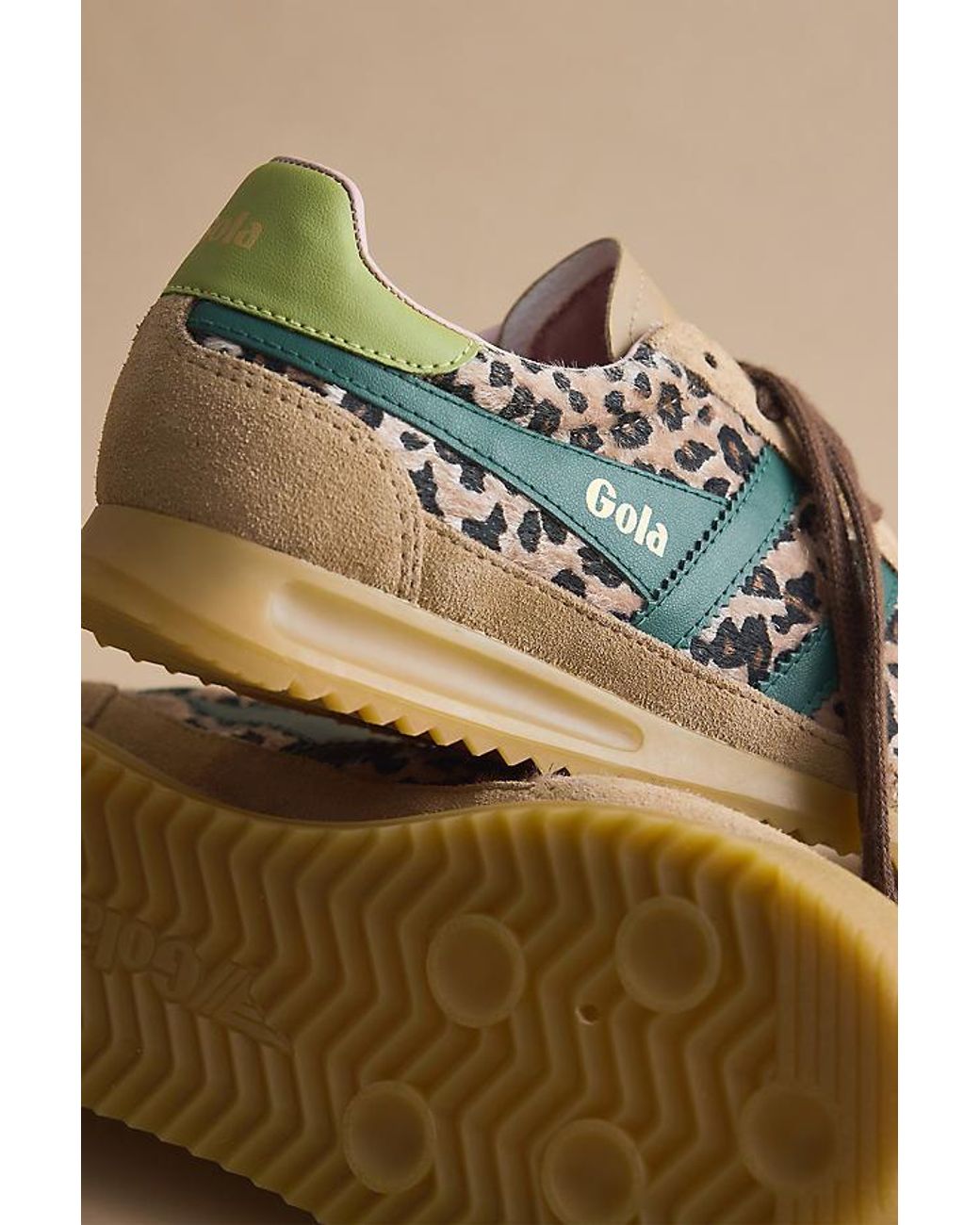 Gola Green X Anthropologie Leopard Tornado Trainers