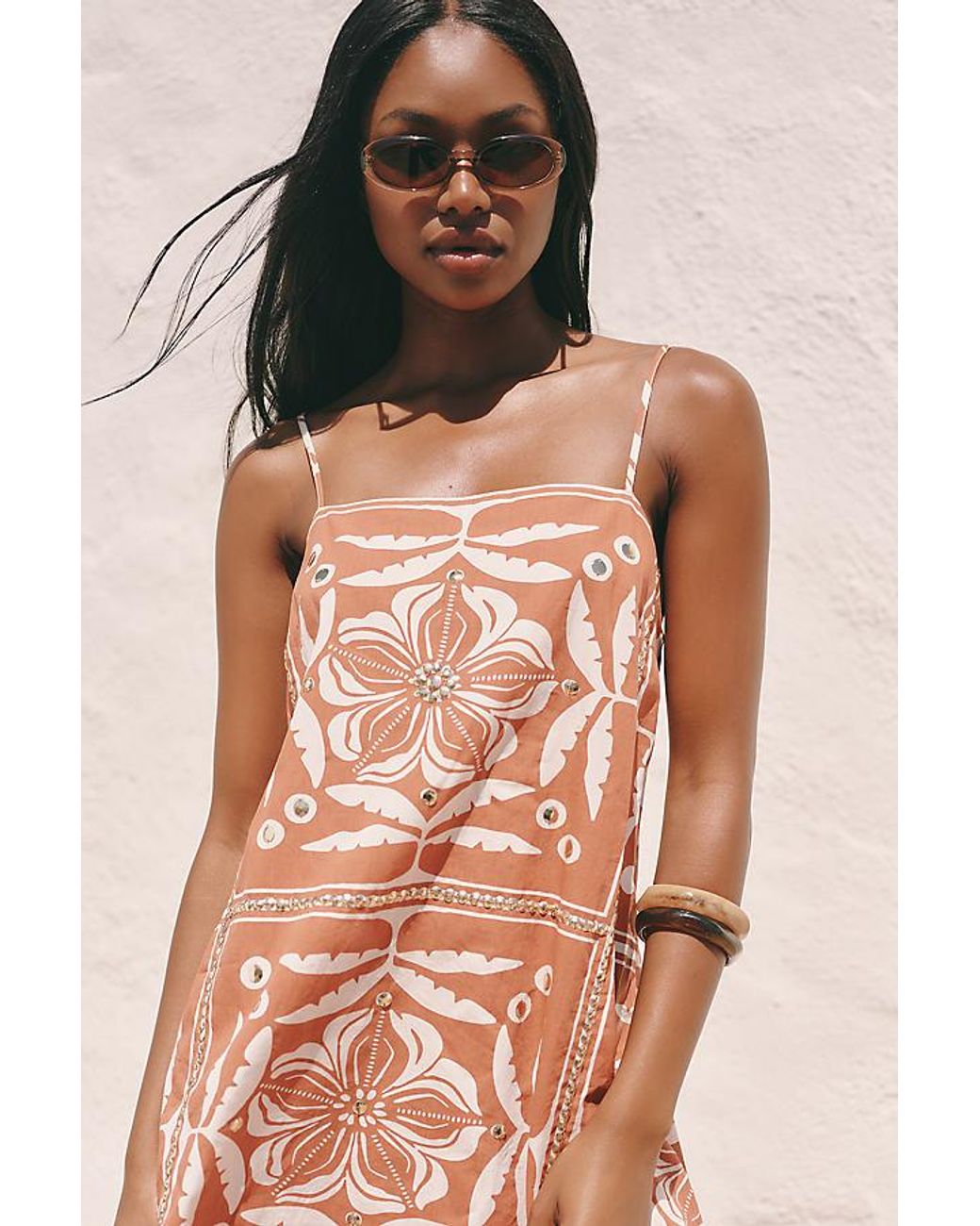 Celandine Multicolor Cotton Printed Shift Dress