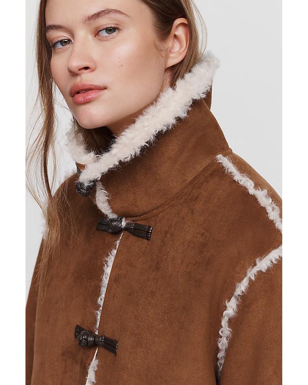 By Anthropologie Brown Faux Suede Jacket