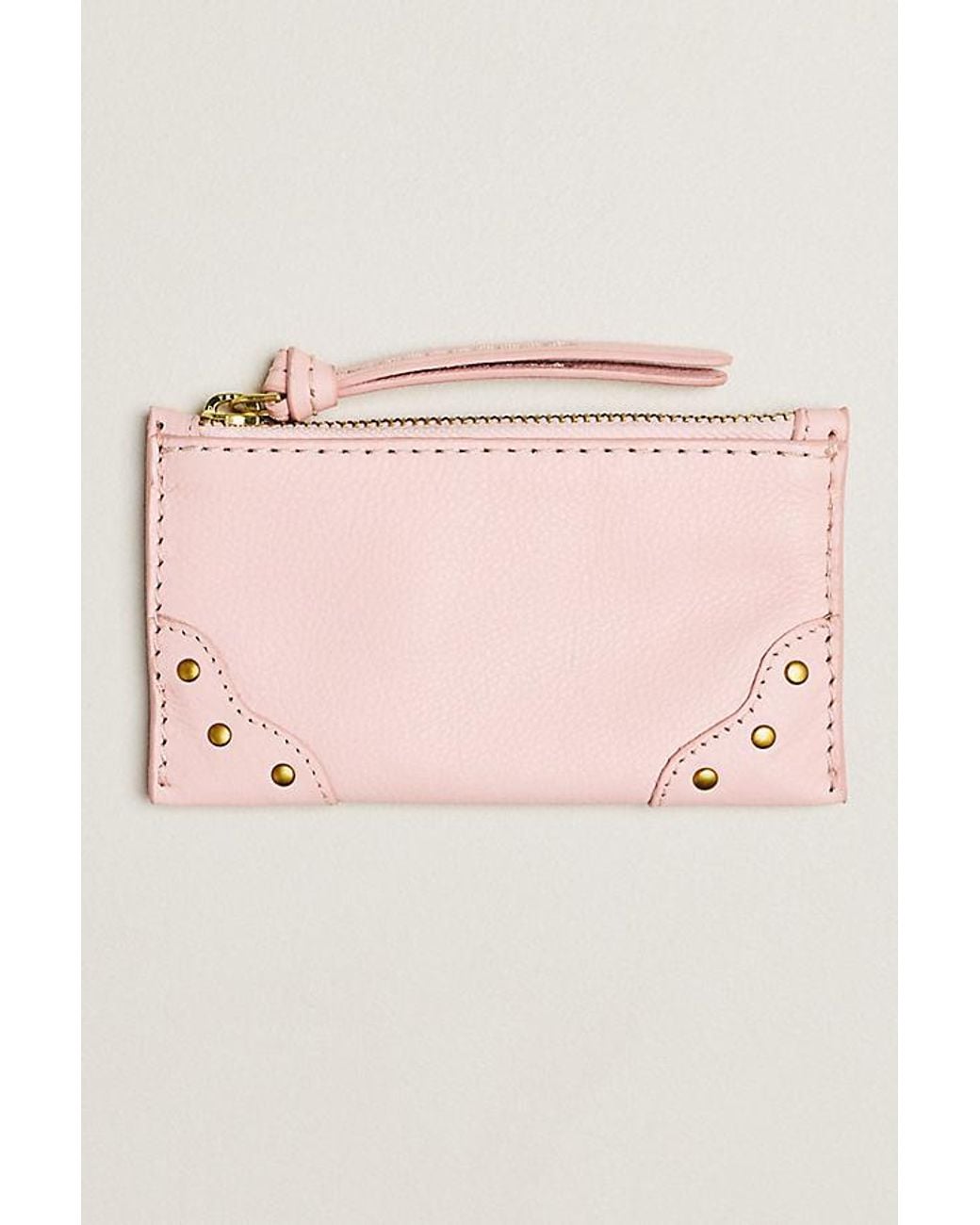By Anthropologie Pink Arina Leather Card Case