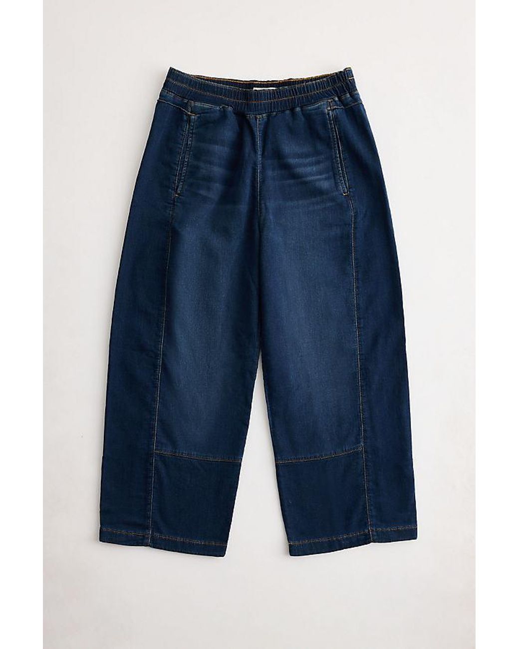 Pilcro Blue The Izzie Knit Pull-On Barrel Jeans By