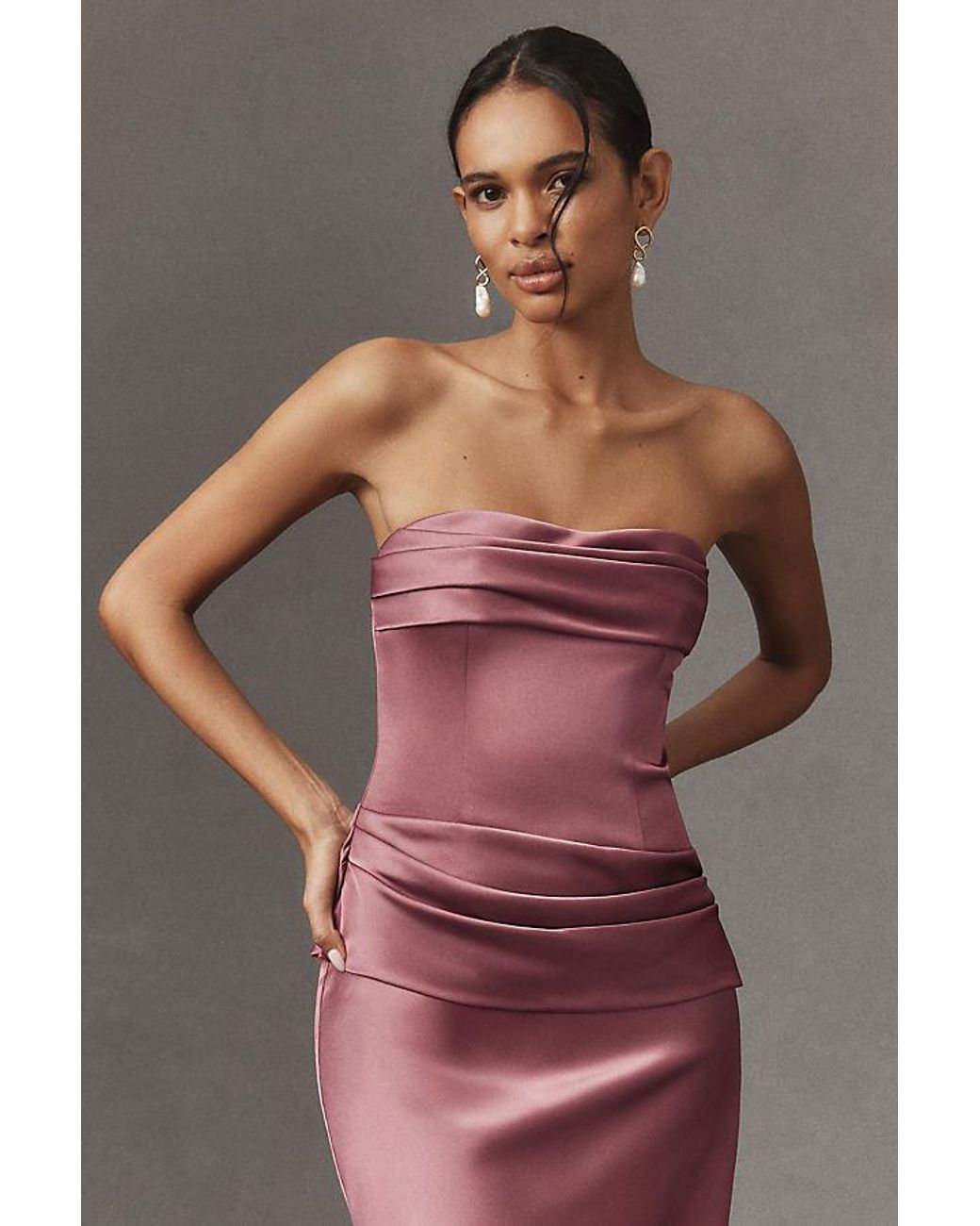 mare mare strapless ruched corset dress MARE MARE Dresses for Women