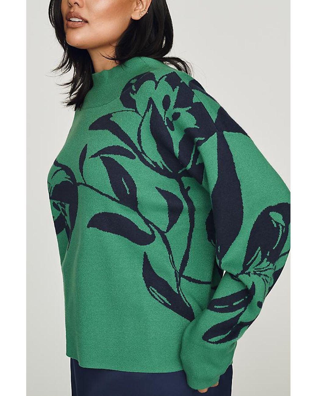 Maeve Green Carys Mock-Neck Jumper