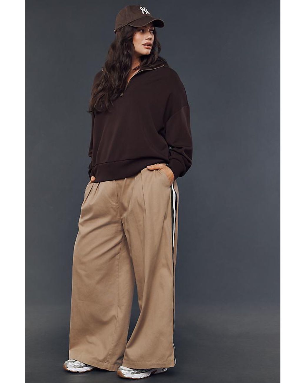 Varley Brown Hawley Half-Zip Sweatshirt