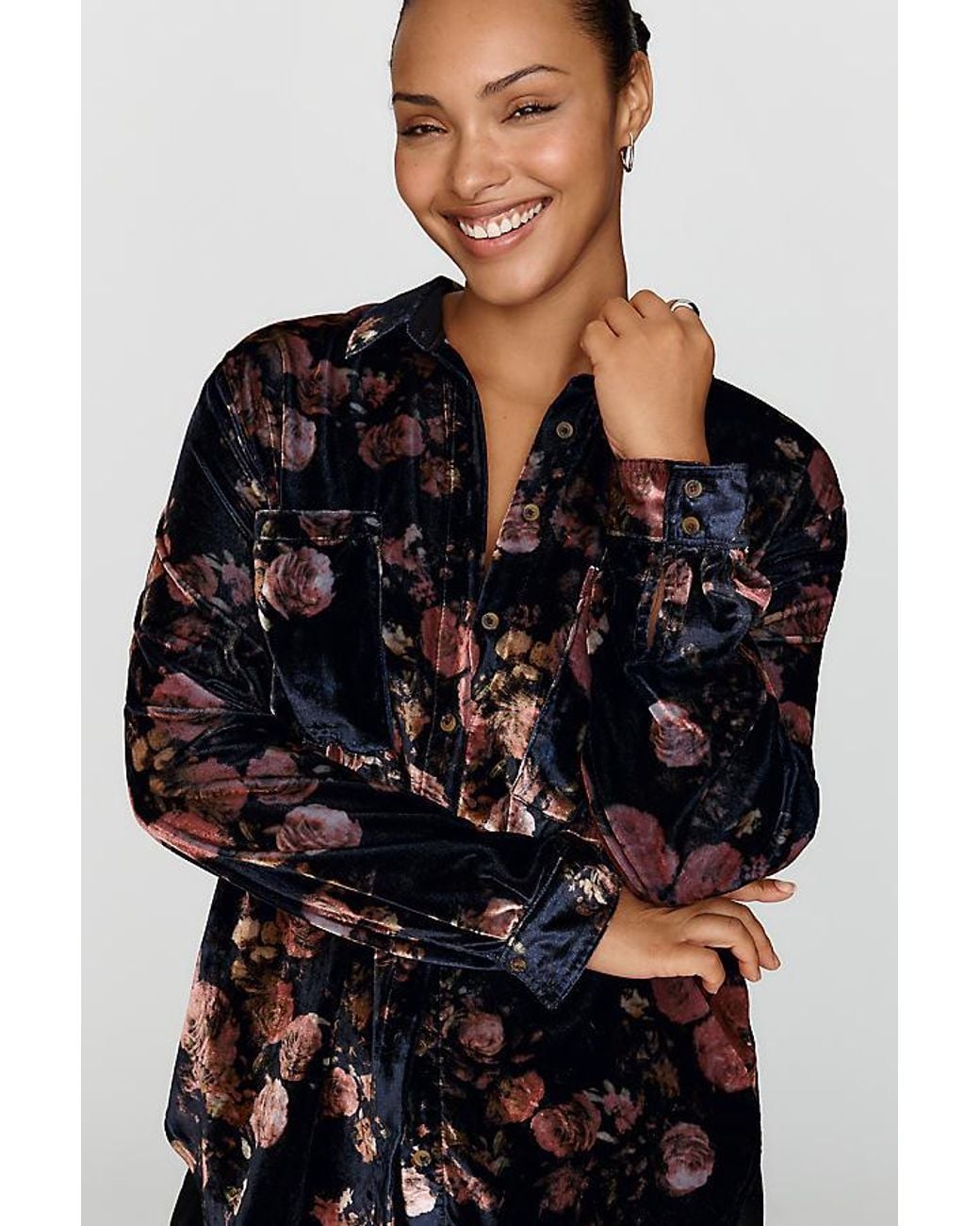 Pilcro Black The Hadley Relaxed Buttondown Shirt By Velvet Edition