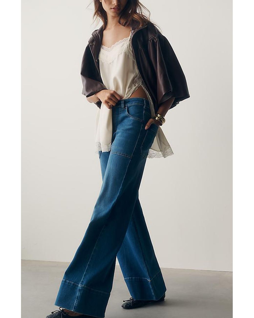 Pilcro Blue The Rylan High-Rise Flare Jeans By