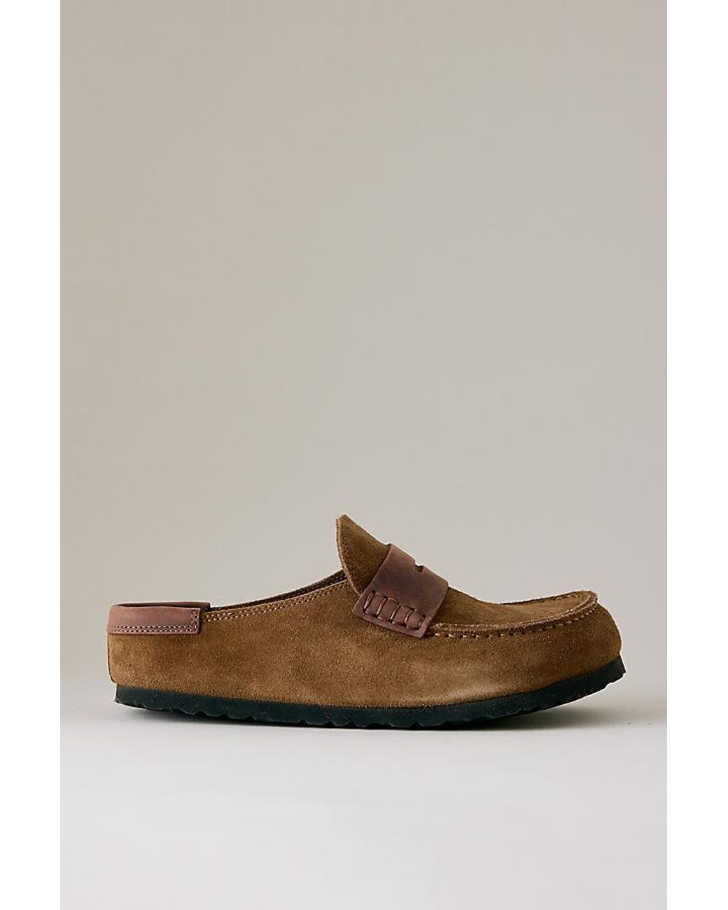 Birkenstock Brown Naples Suede Clogs