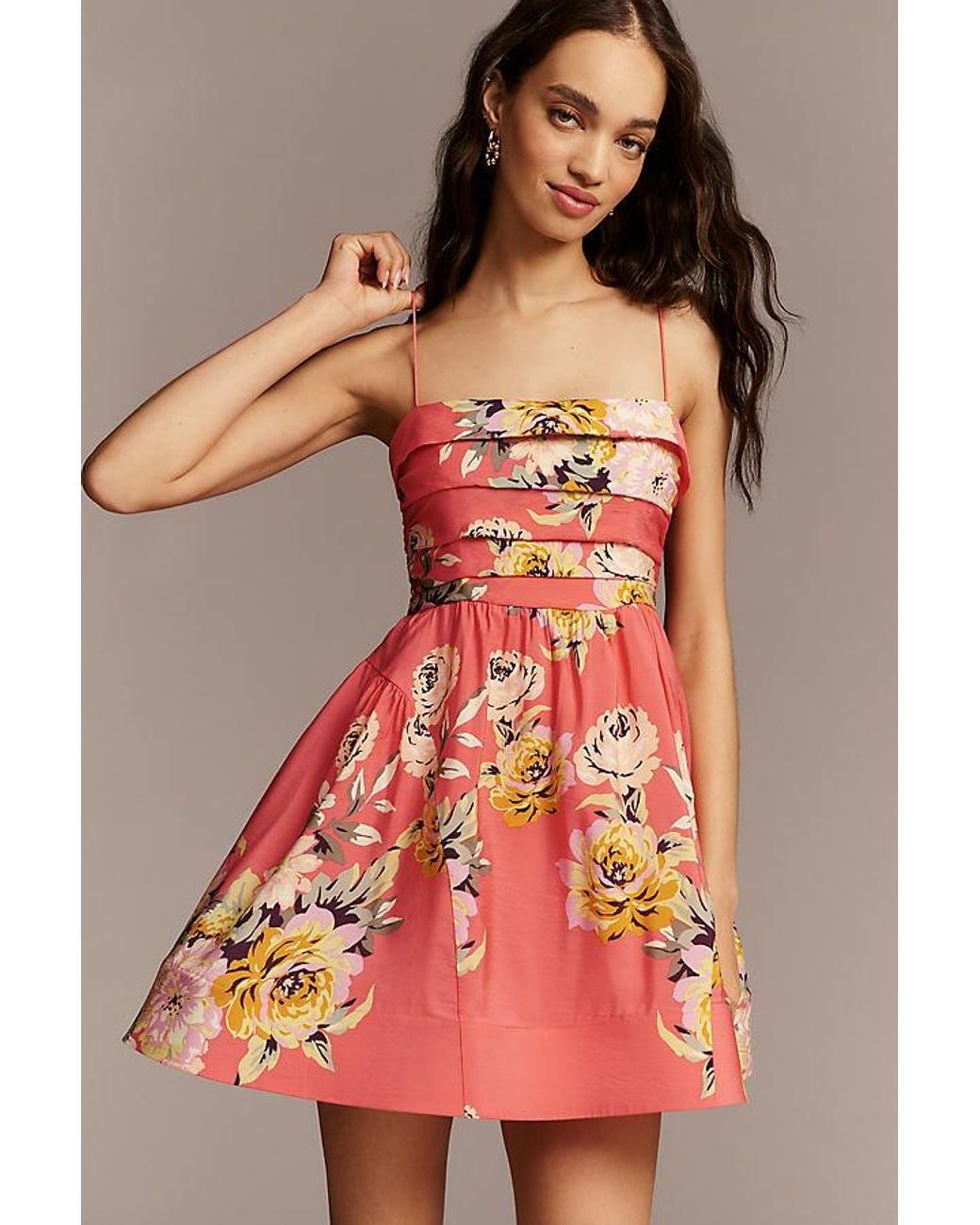 Maeve Sleeveless Fit & Flare Mini Dress in Red | Lyst UK Maeve Sleeveless Fit & Flare Mini Dress in Red | Lyst UK