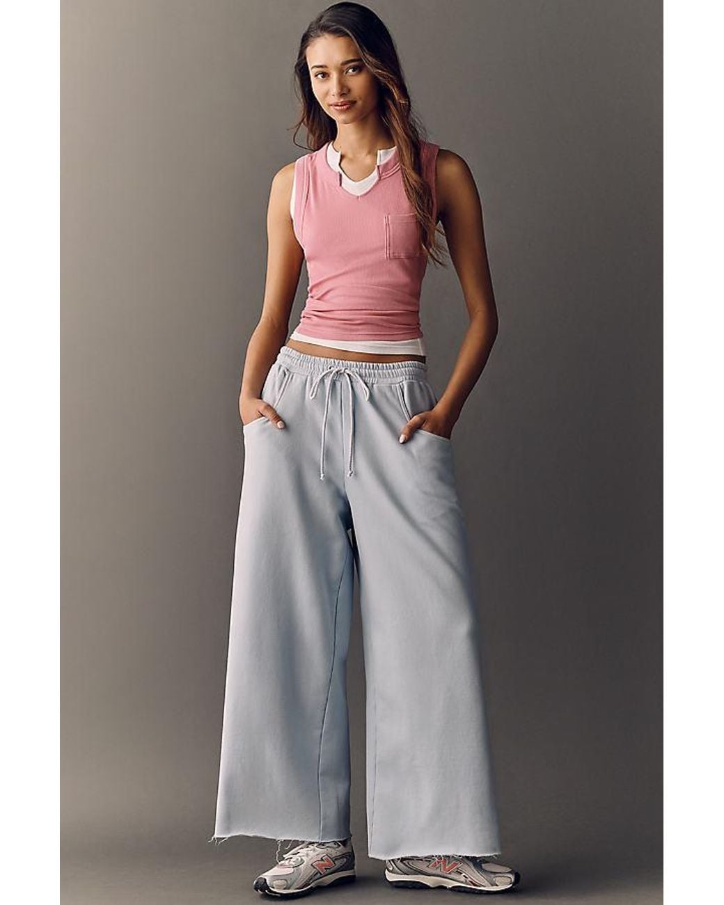 Daily Practice Gray Easy Mile Wide-Leg Joggers