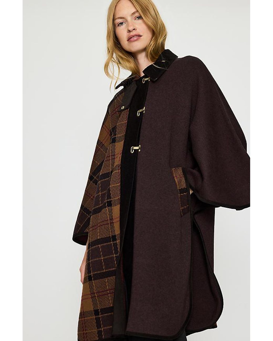 Barbour Black Elva Wool-Blend Knit Cape