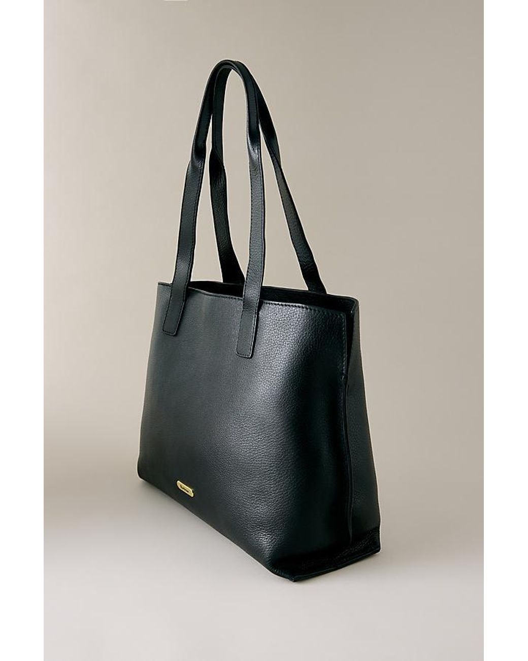 Barbour Black Alder Large Leather Tote Bag