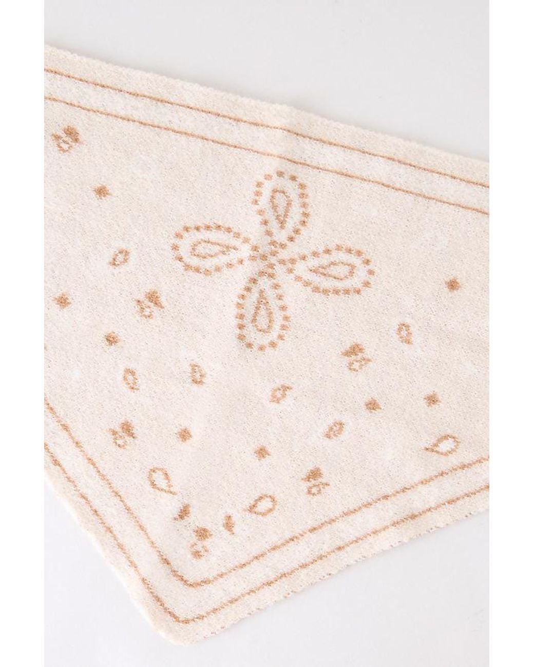 By Anthropologie Natural Knitted Triangle Bandana Headscarf