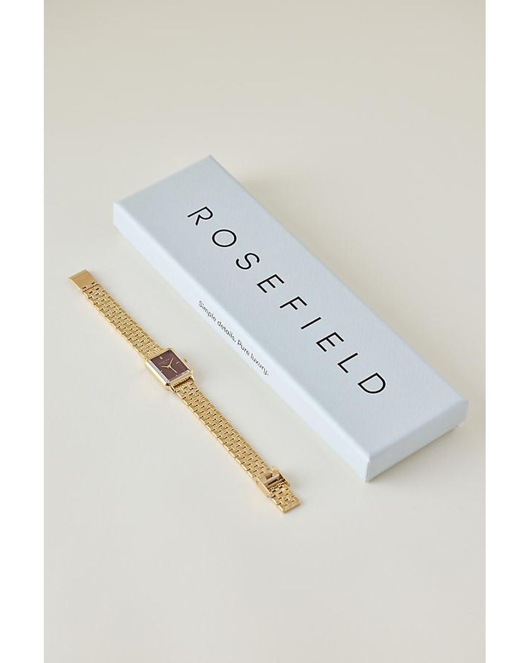 ROSEFIELD Natural Octagon Burgundy Watch