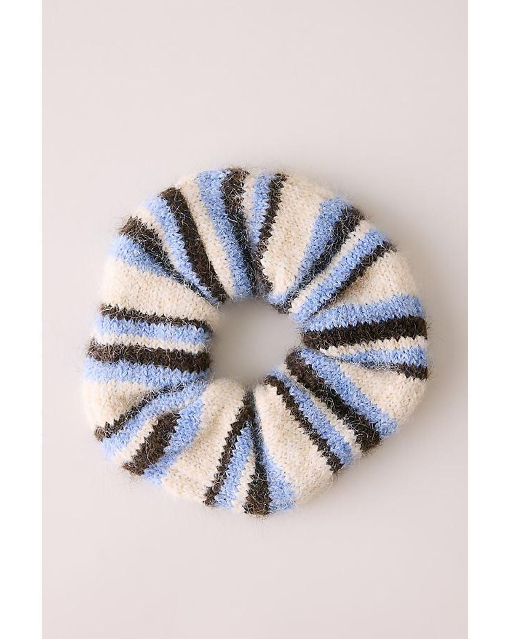 By Anthropologie Blue Knitted Scrunchie