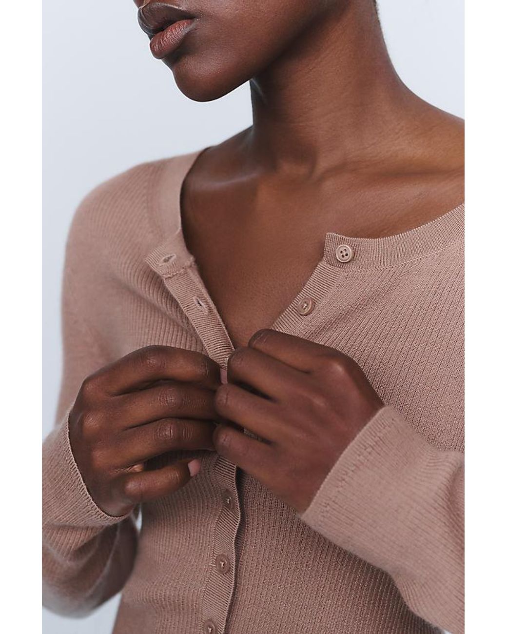 By Anthropologie Multicolor 100% Cashmere Henley Top