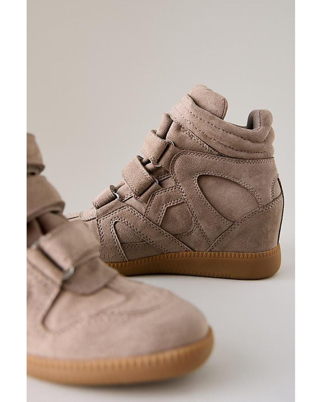Silent D Natural Sara High-Top Wedge Trainers