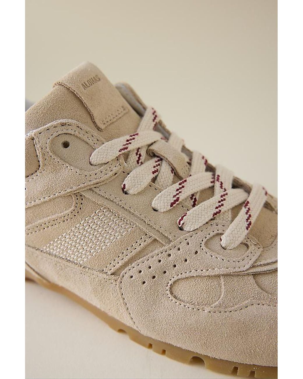 Alohas Natural Tb.56 Suede Cream Leather Trainers