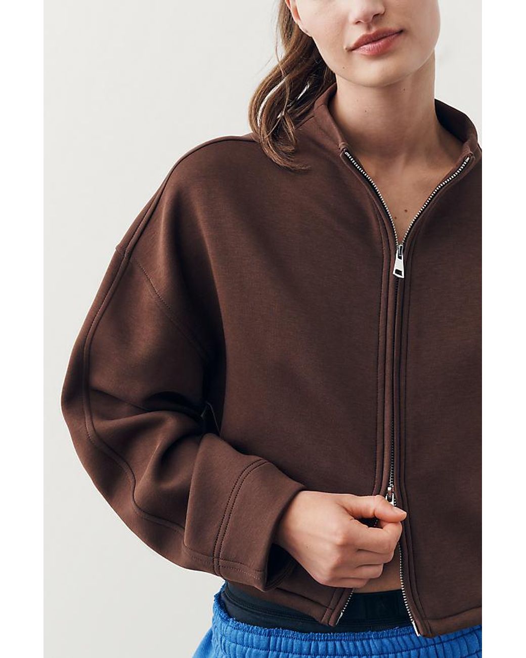 Daily Practice Brown Desert Palm Zip-Up Jacket