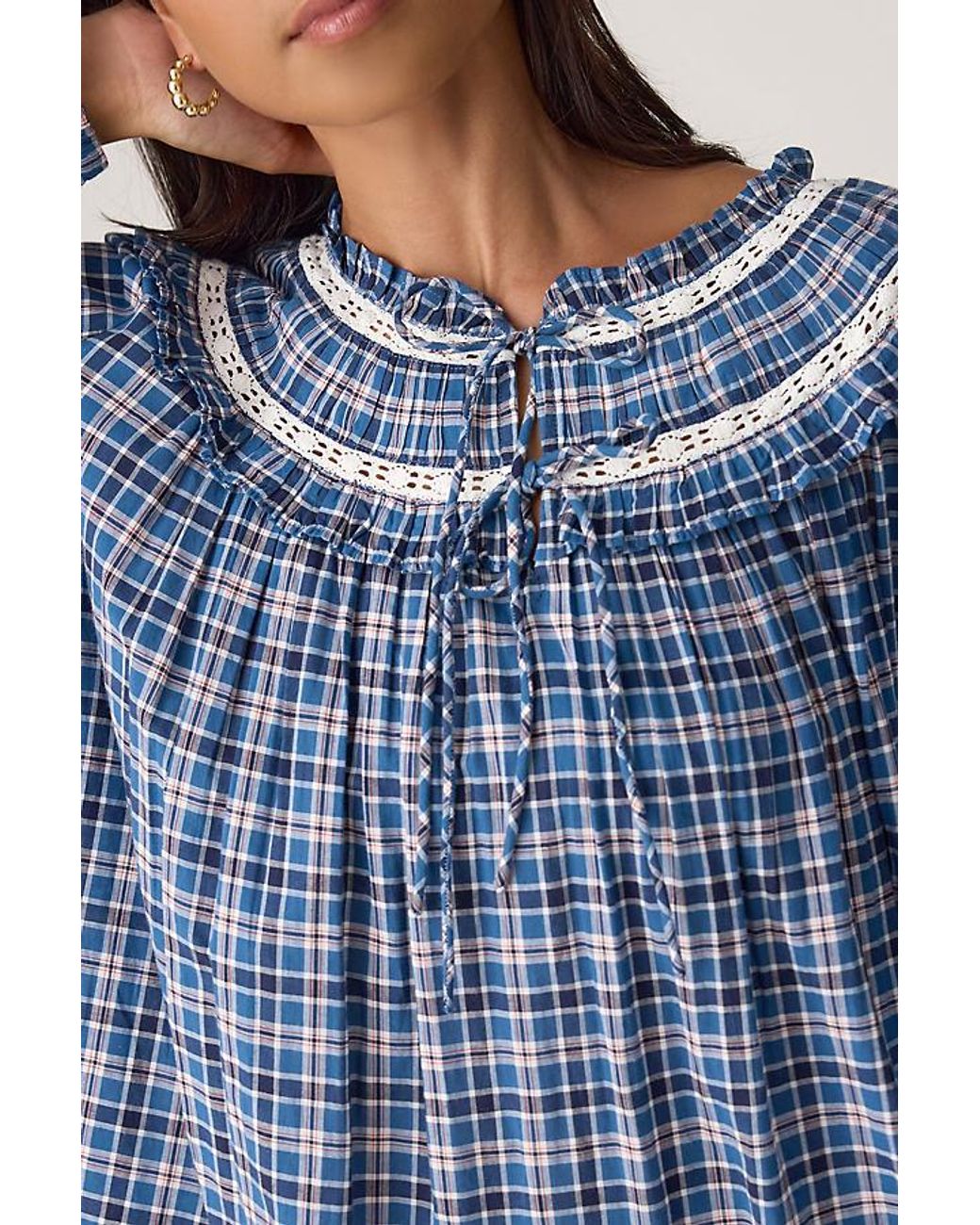 Damson Madder Blue Muse 100% Cotton Nightdress