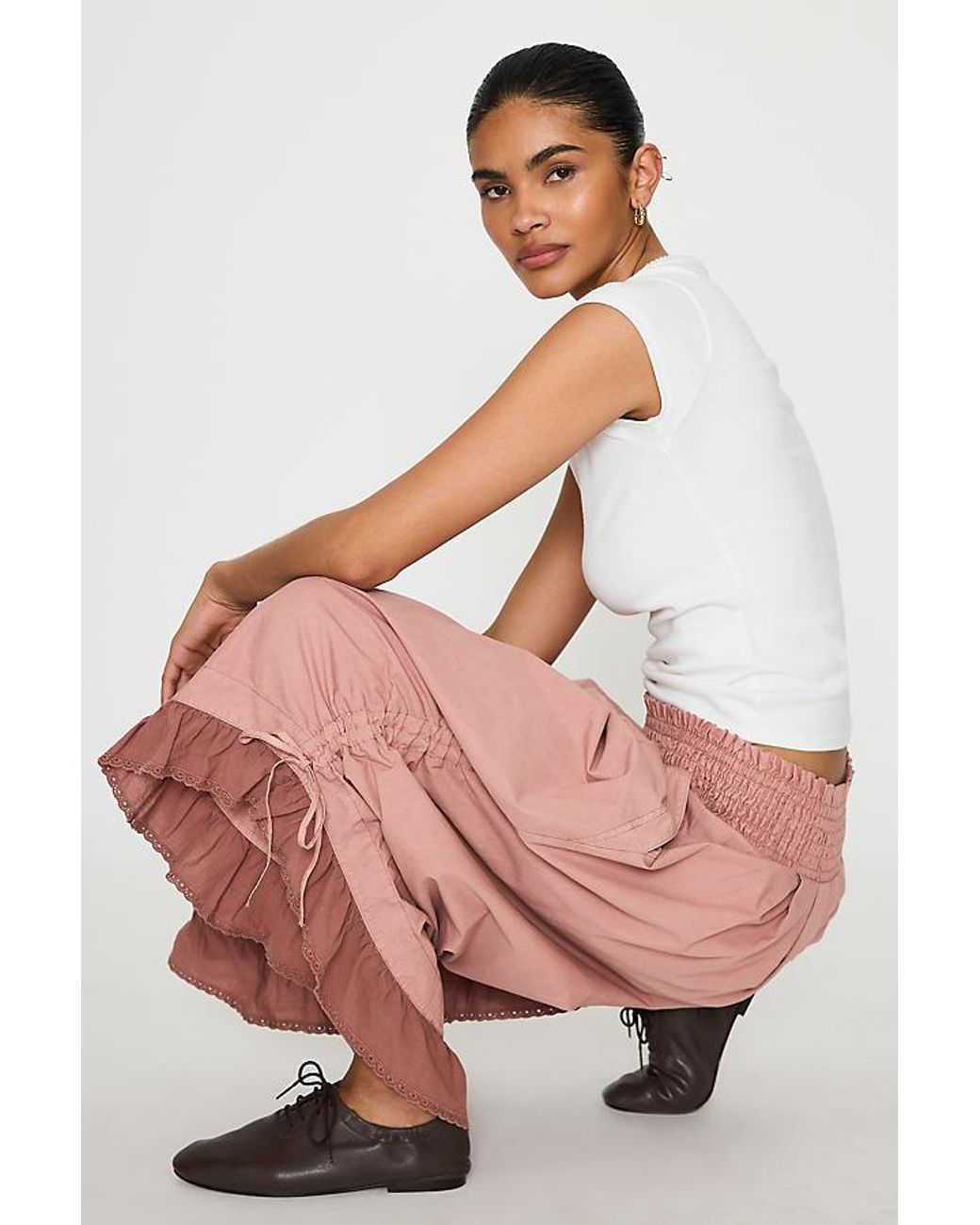 By Anthropologie Pink Petticoat Trousers