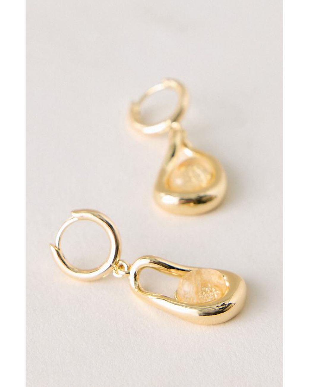 By Anthropologie Natural Stone Teardrop Earrings