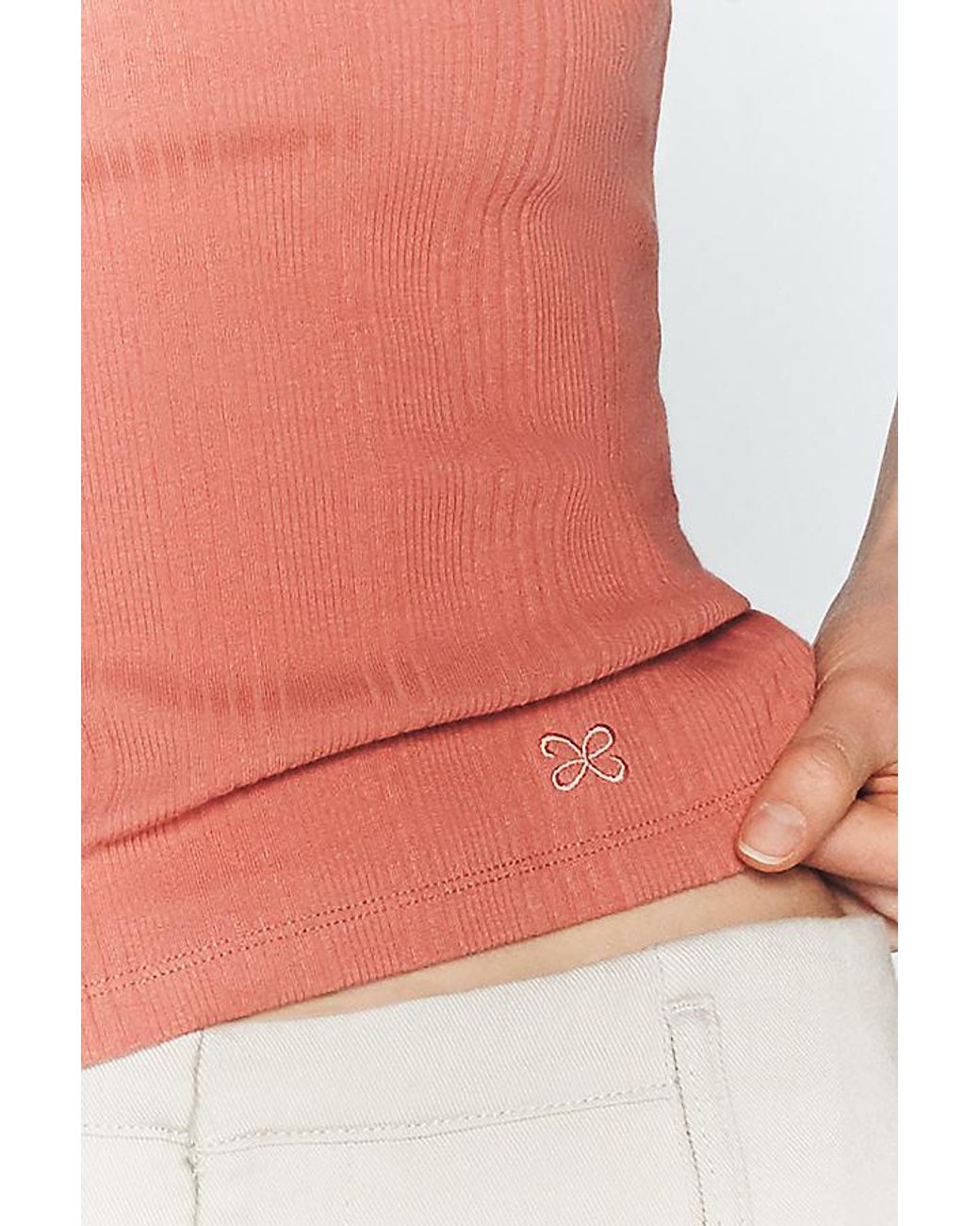 Maeve Red Lace V-Neck Tank Top