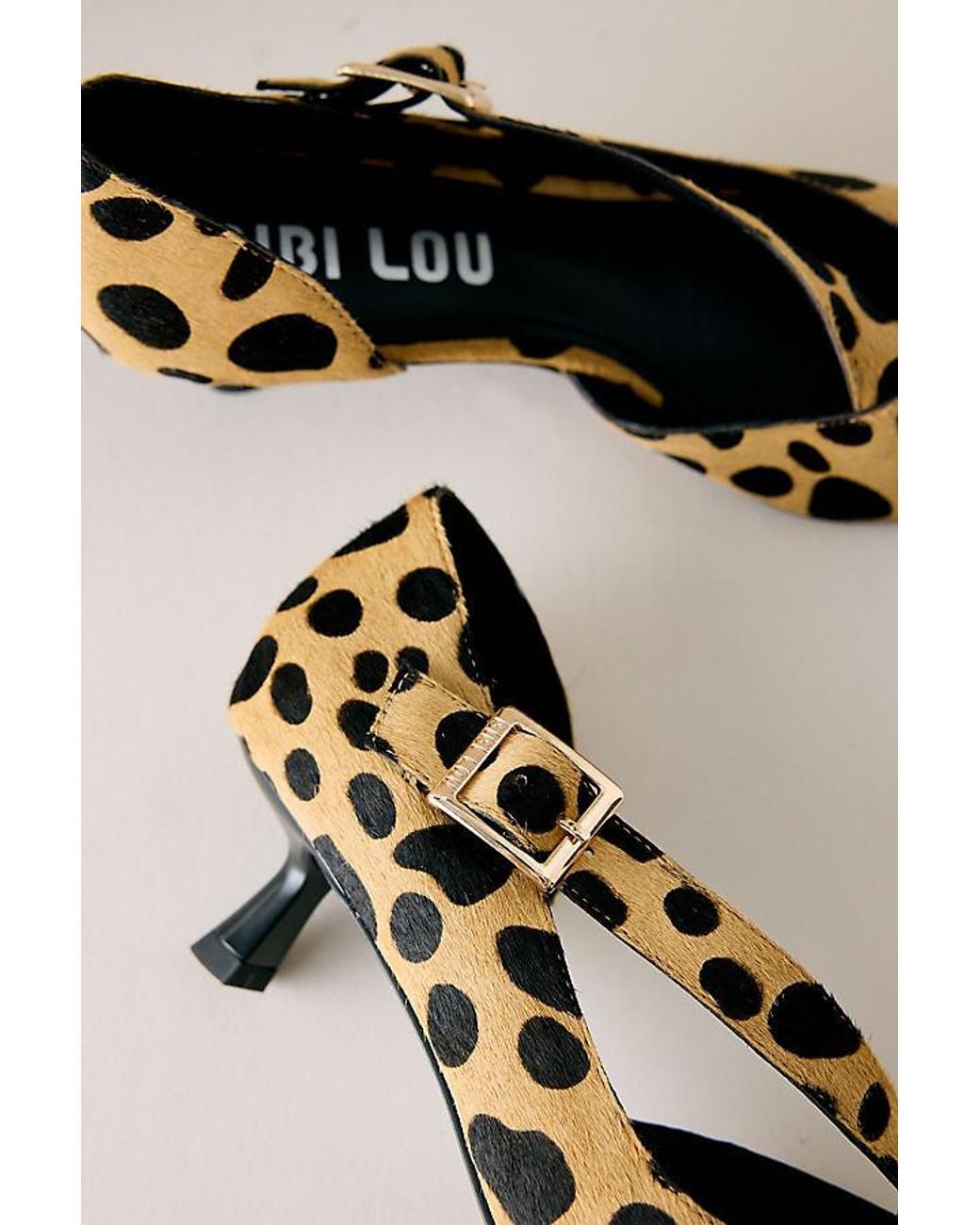 Bibi Lou Black Anouk Faux-Pony Fur Pumps