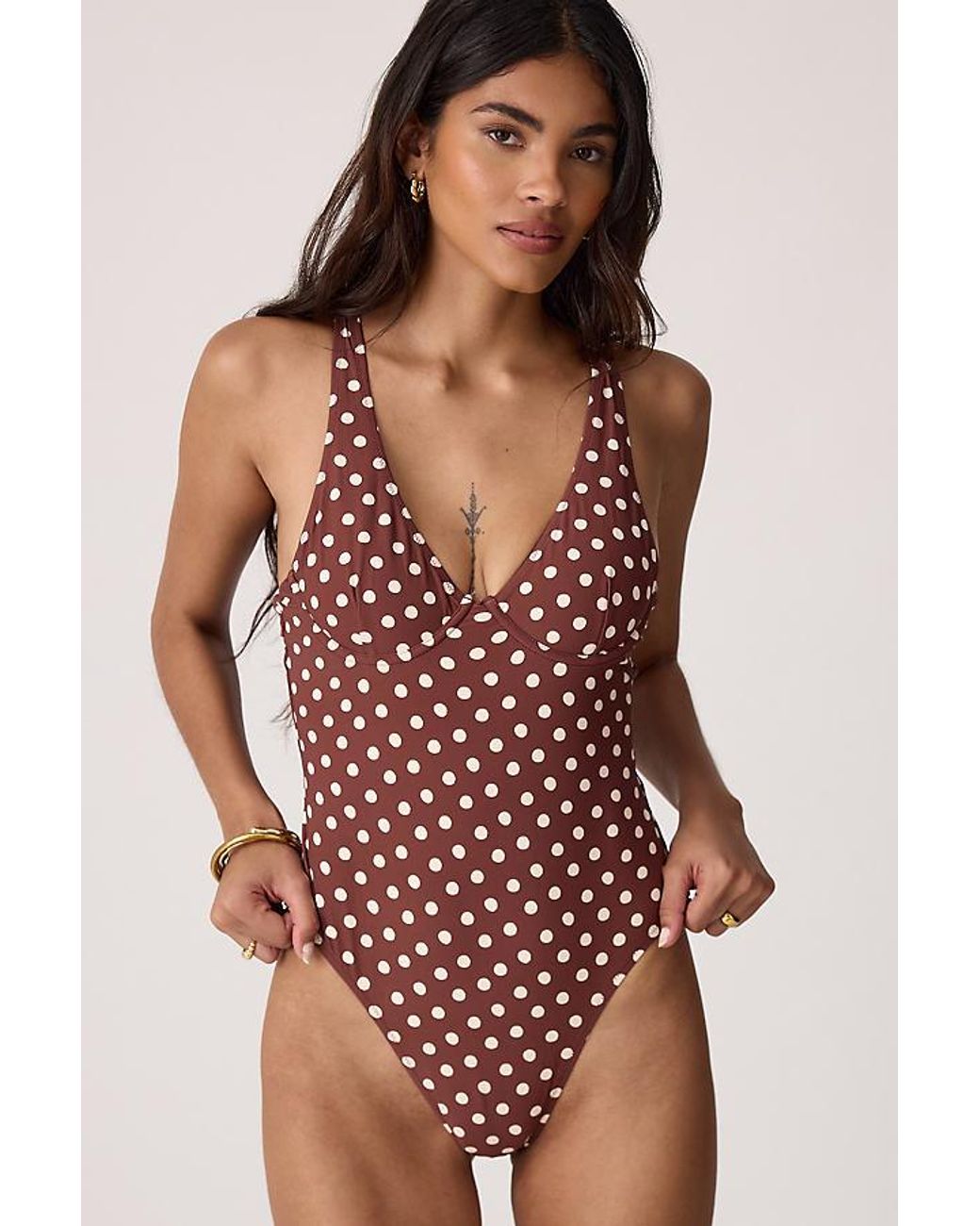 Rhythm Red Dottie Underwire One-Piece Swimsuit