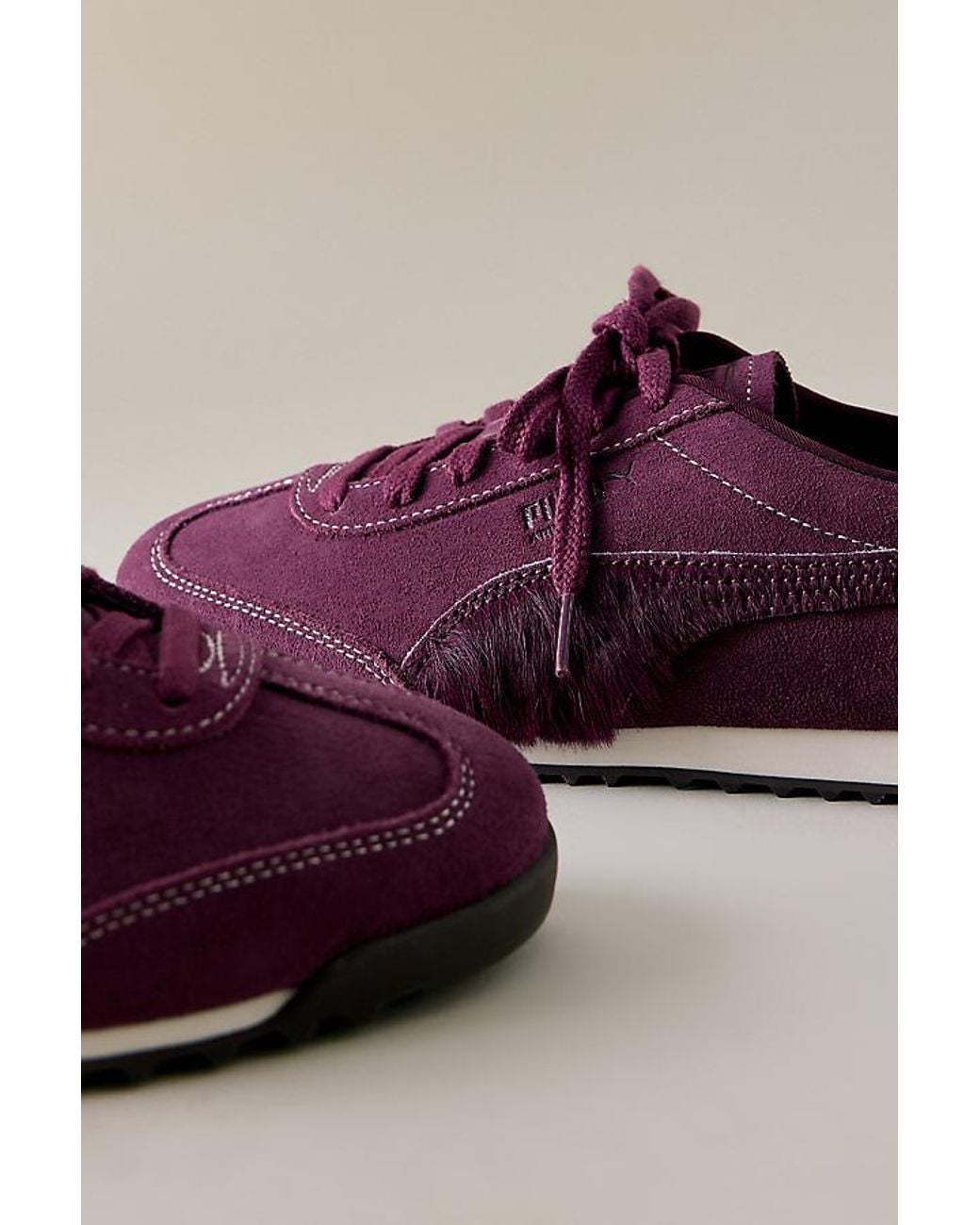 PUMA Brown Arizona Pony Hair Suede Trainers