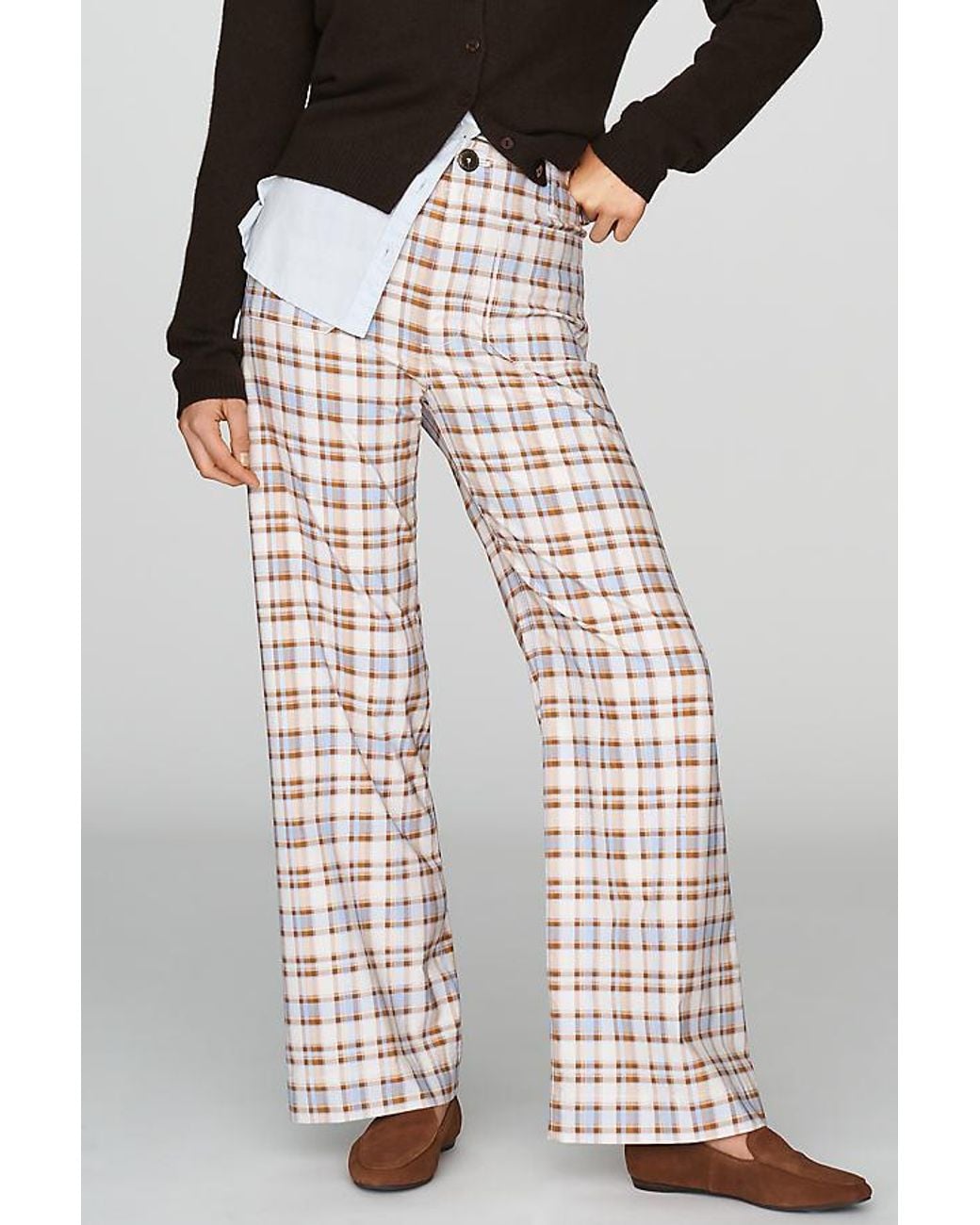 Maeve Green The Colette Full-Length High-Rise Wide-Leg Trousers By