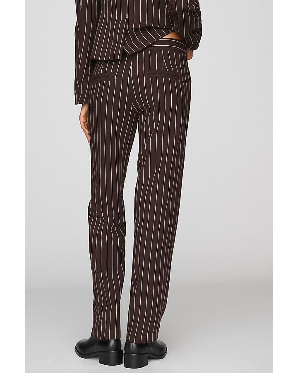 Maeve Brown 90S Slim Suit Trousers