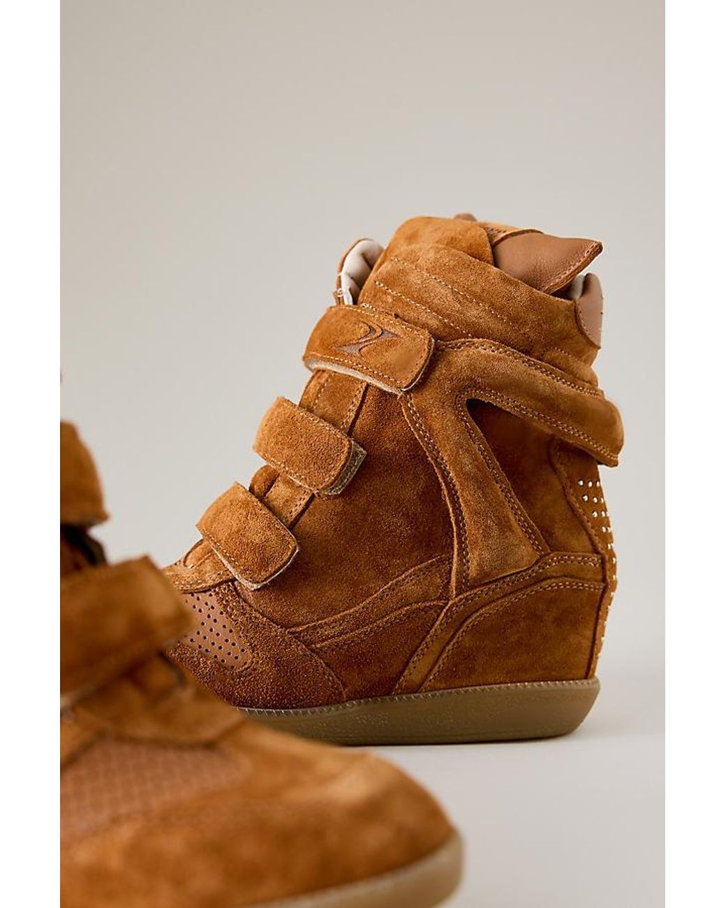 Bronx Brown Jaeyy Suede Wedge Trainers