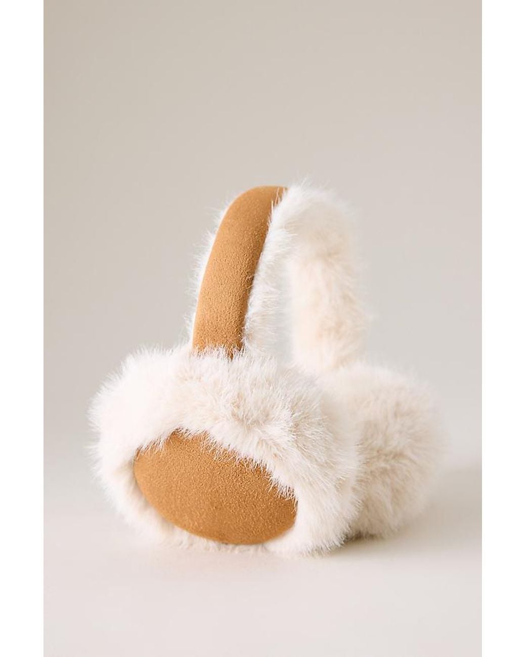 By Anthropologie Natural Faux-Suede Earmuffs
