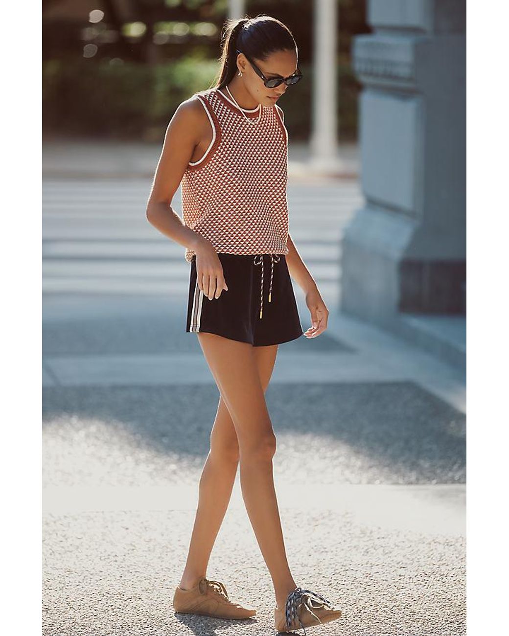 Varley Gray Jenson Knit Tank Top