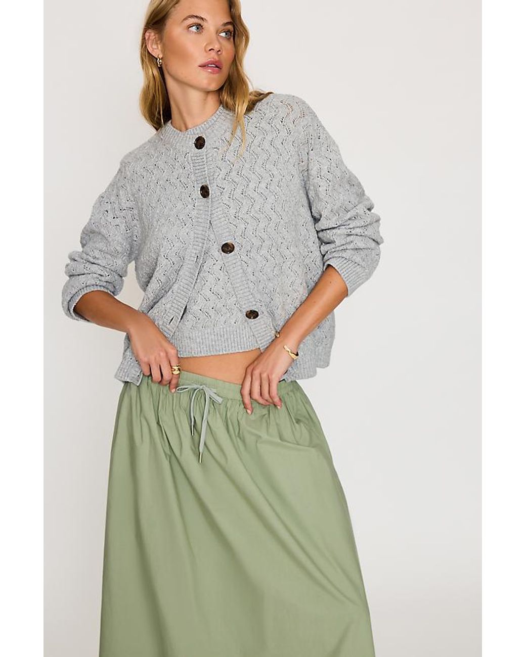 Varley Green Cambria Midi Skirt