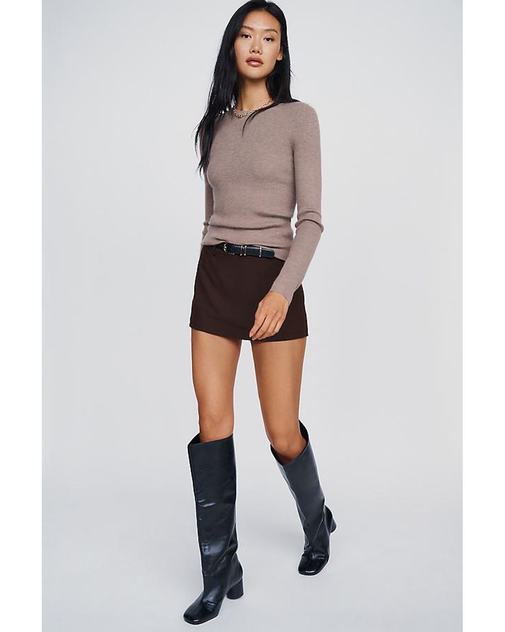 Maeve Black Tall Straight Boots