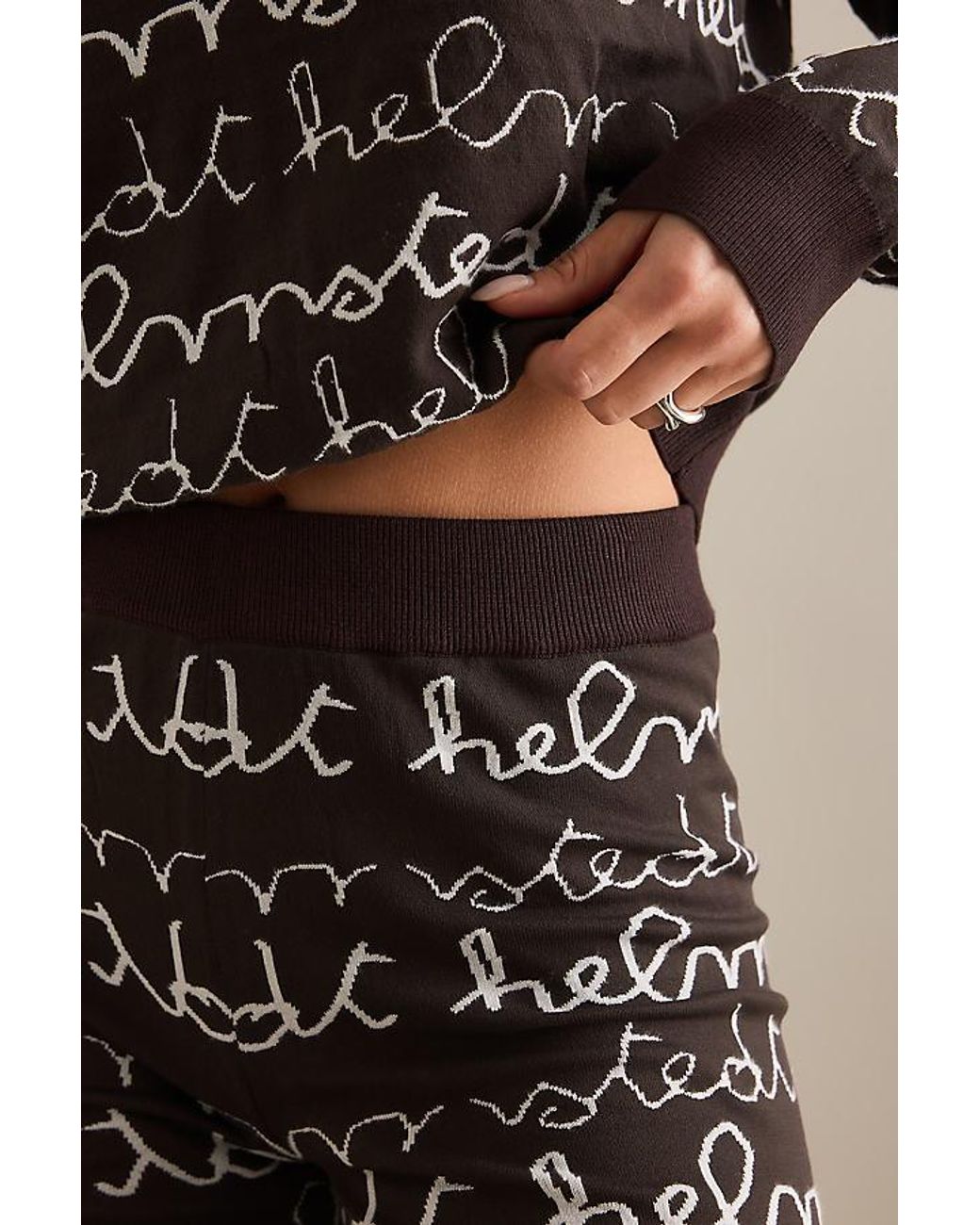 Helmstedt Natural Knit Logo Trousers