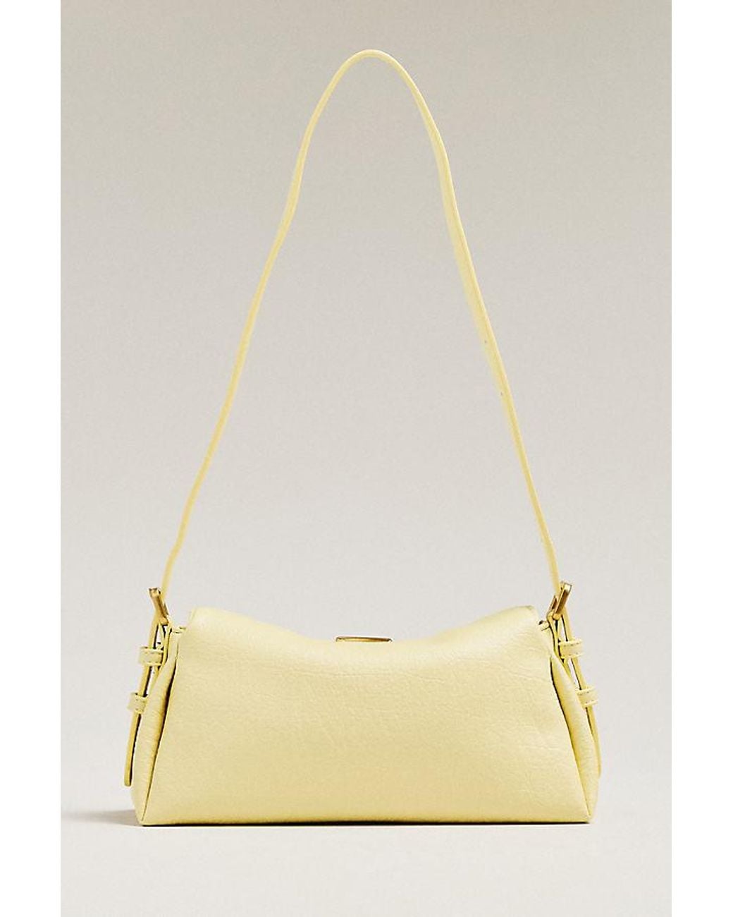 By Anthropologie Natural Slouchy Faux-Leather Shoulder Bag