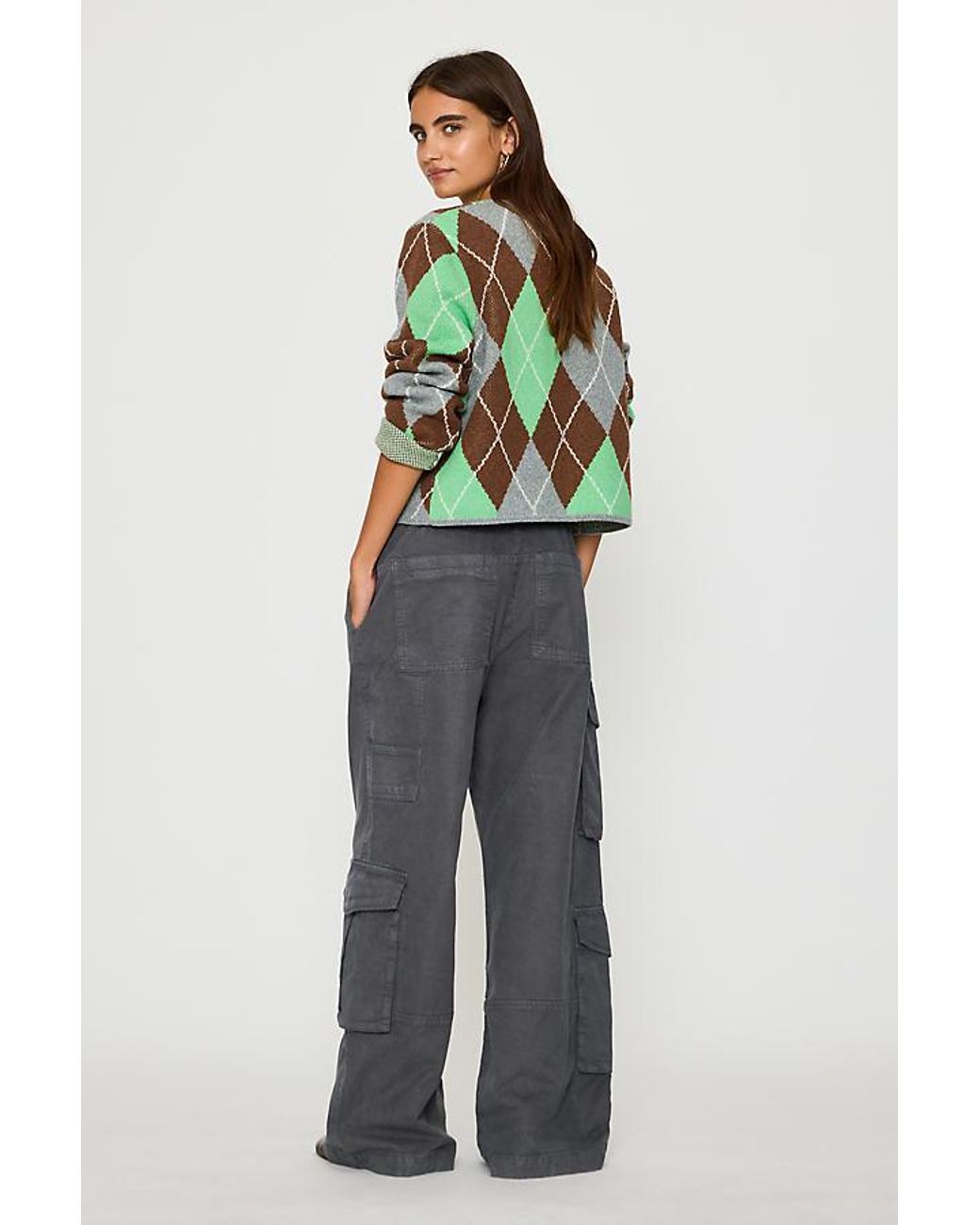 By Anthropologie Black Conna Straight-Leg Cargo Pants