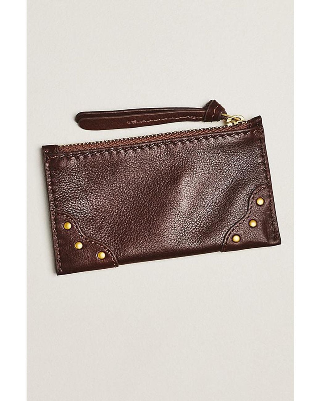 By Anthropologie Brown Arina Leather Card Case