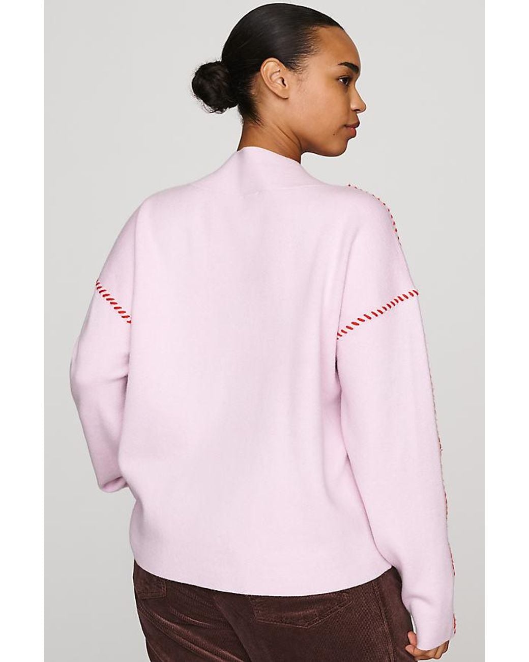 Maeve Pink Carys Mock-Neck Jumper