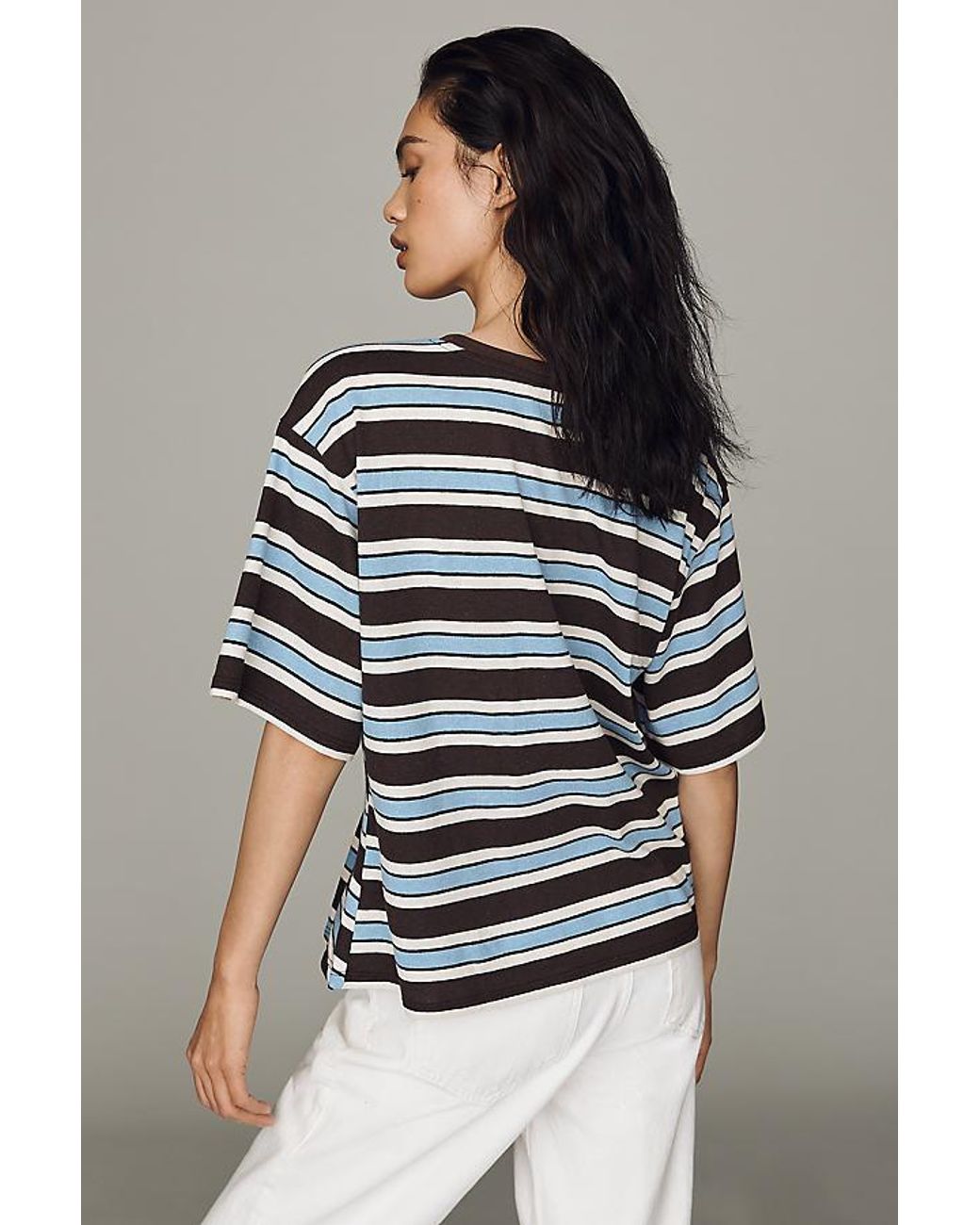 Pilcro Multicolor Pleated Waist T-Shirt